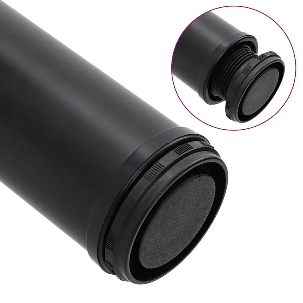 Height Adjustable Black Table Legs Set of 4