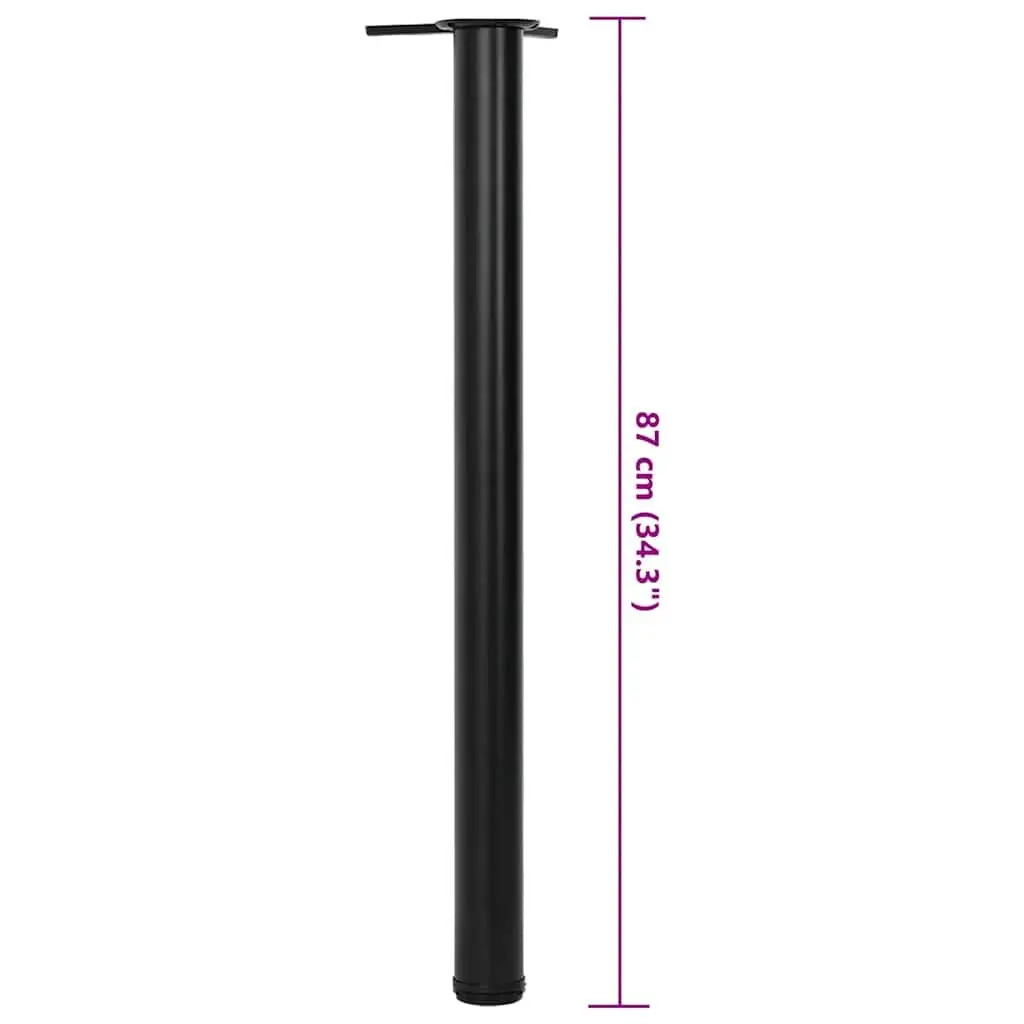 Height Adjustable Black Table Legs Set of 4