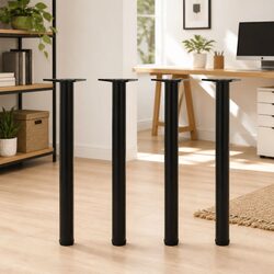 Adjustable Table Legs Set of 4 in Black 710 mm