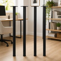 Adjustable Black Table Legs Set of 4 for Versatile Use