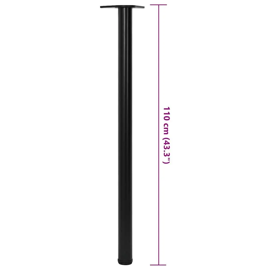 Table Legs Adjustable Set 4 Pieces Black Height Compensation Screw Feet