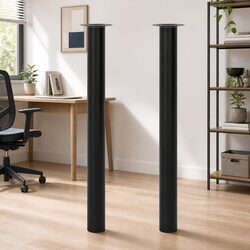 Adjustable Telescopic Table Legs Set in Black