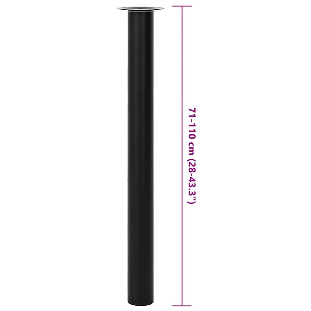 Adjustable Telescopic Table Legs Set in Black