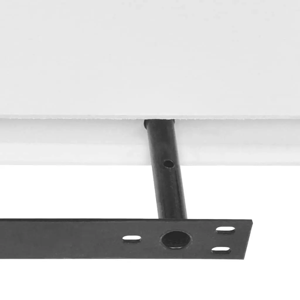 Set of 2 White MDF Floating Display Shelves
