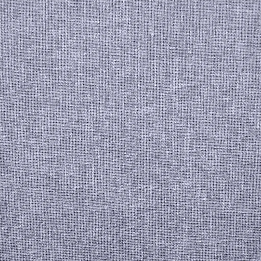 2-Seater Sofa Grey Fabric Couch Padded Cushions Wooden Frame Removable Covers