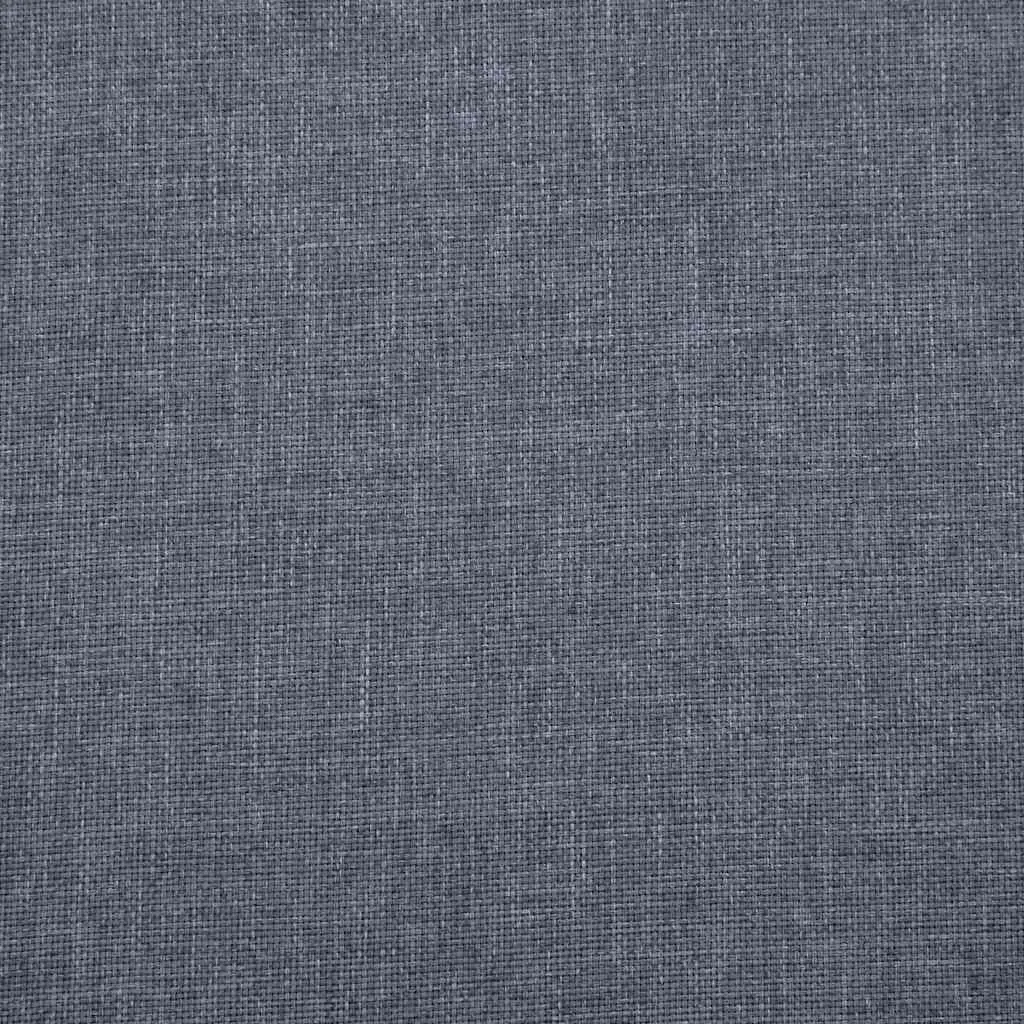 Grey Fabric Couch 3-Seater Living Room Sofa Removable Cushion Covers Padded Cushions Wooden Frame