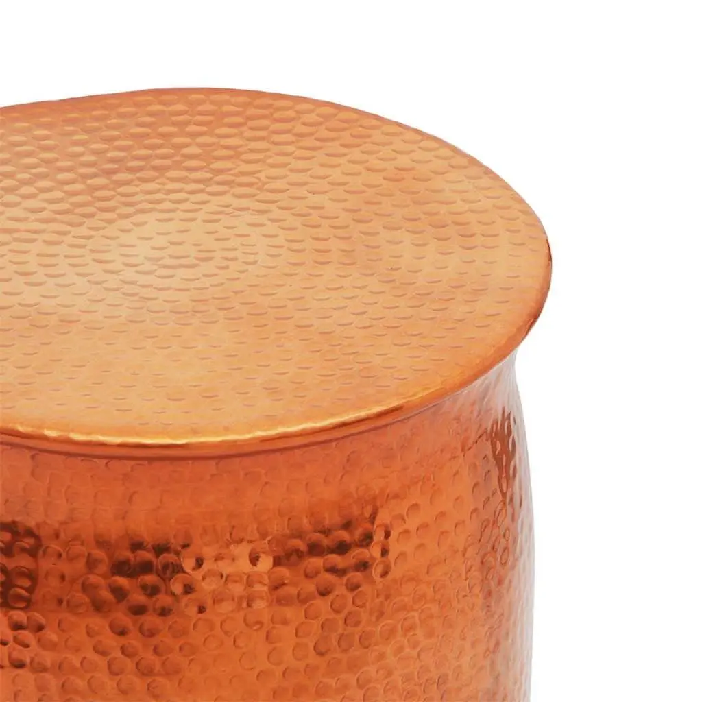Hammered Aluminium Stool Side Table Accent End Table Decorative Gold