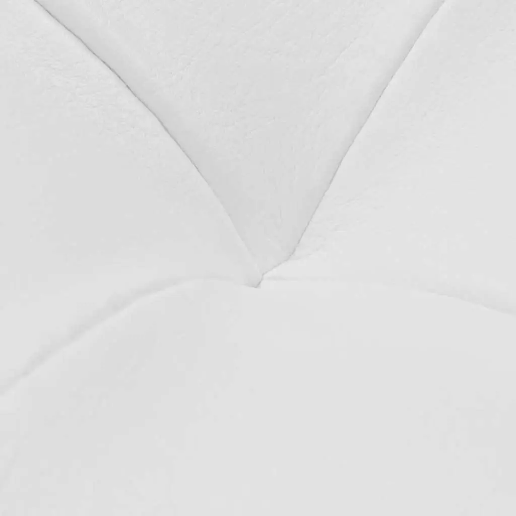 White Artificial Leather Storage Ottoman with Hidden Compartment