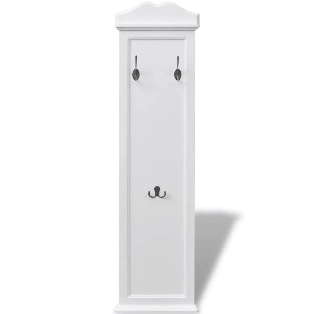 White Baroque Style Coat Racks 2 Pieces Steel Hooks Hallway Bedroom Home Decor