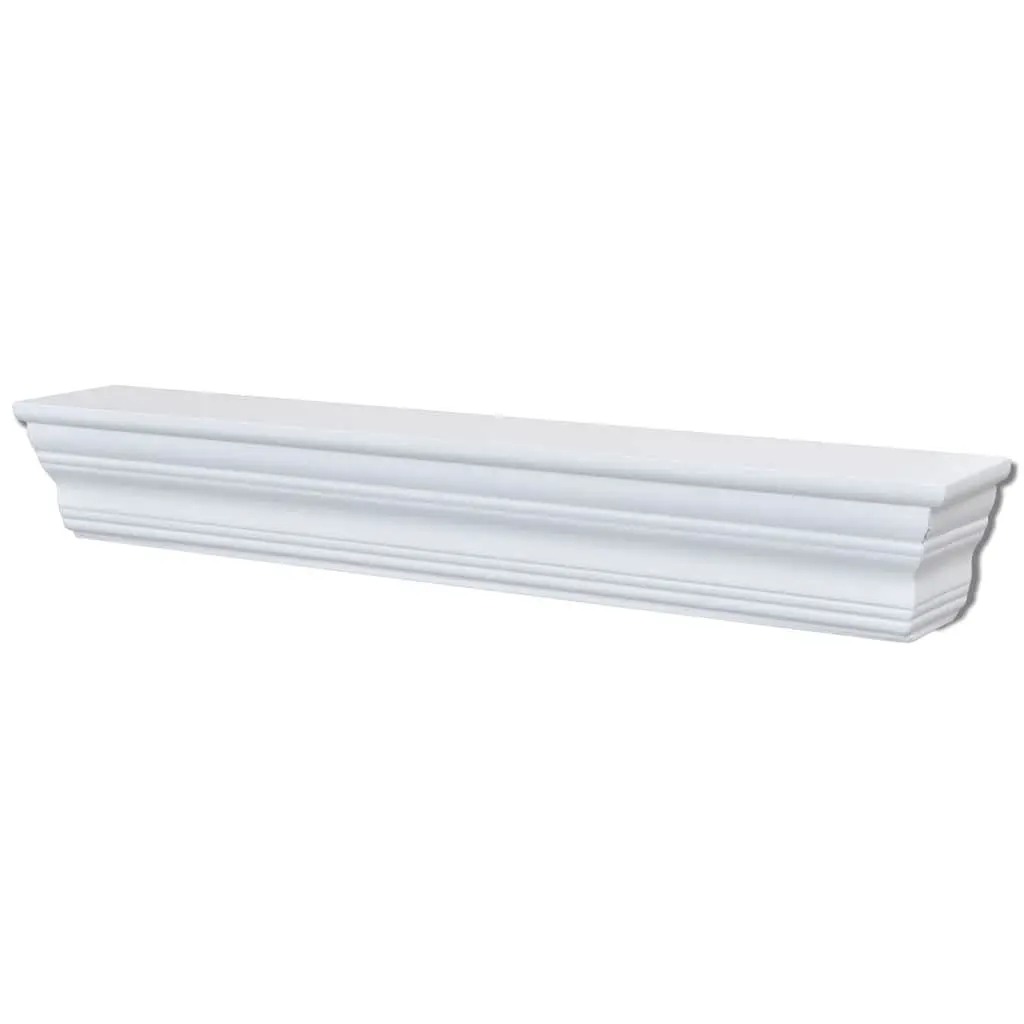 Wall Shelves White Baroque Style Floating Storage 2 Piece