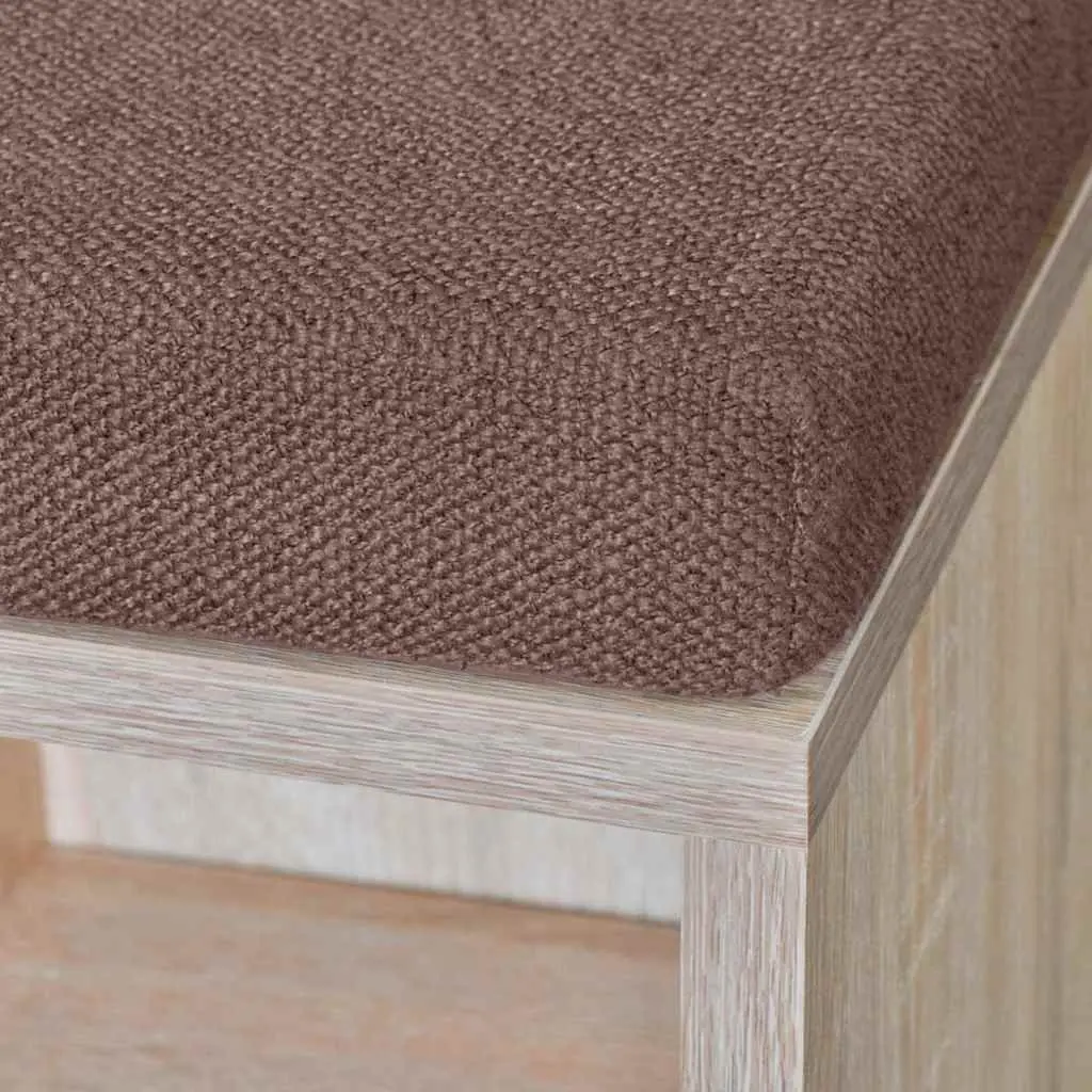 Brown Shoe Storage Bench with 10 Compartments
