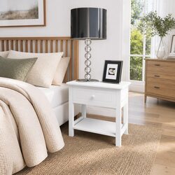 Charming White Wooden Bedside Cabinets for Your Bedroom