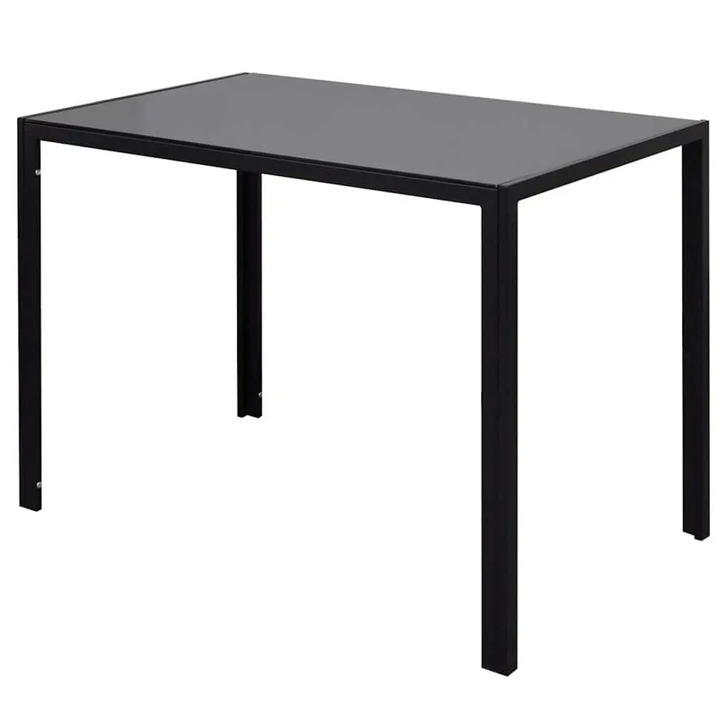 Black Dining Table Set with 6 Chairs