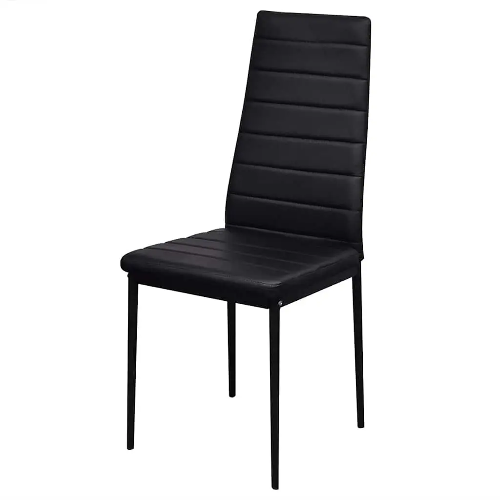 Black Dining Table Set with 6 Chairs