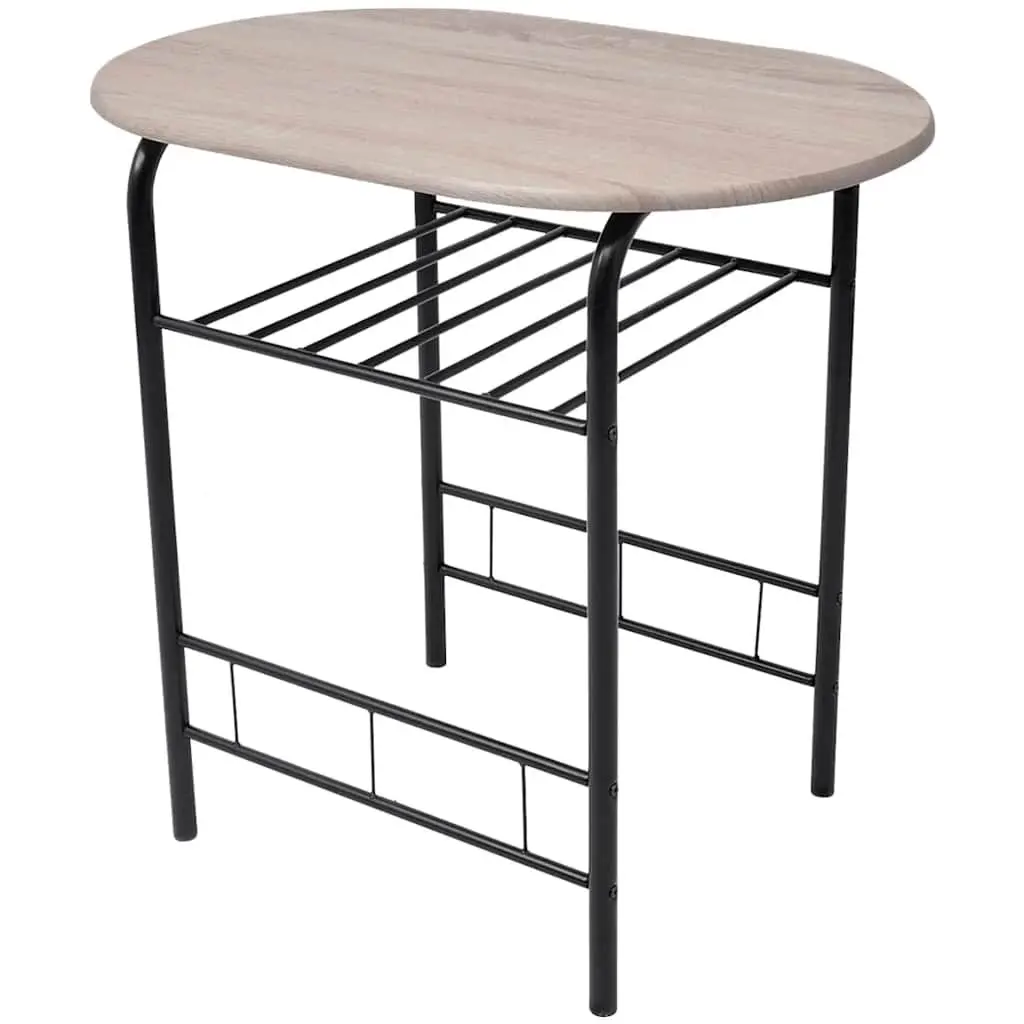 Black Breakfast Bar Set with 2 Stools