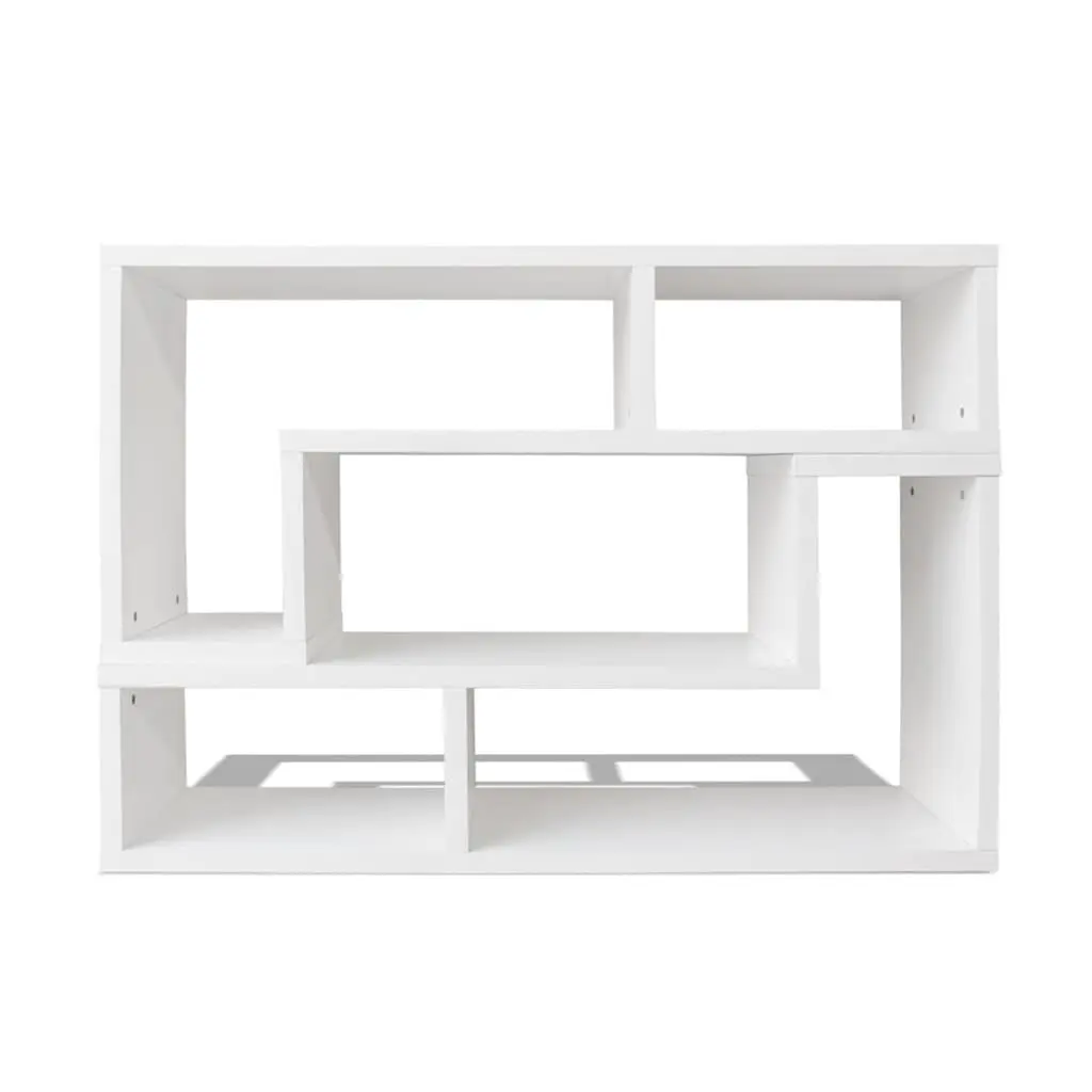 TV Cabinet L-Shaped White Storage Unit Media Entertainment Shelving