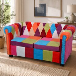 Chesterfield 2-Seater Sofa with Tufted and Studded Design