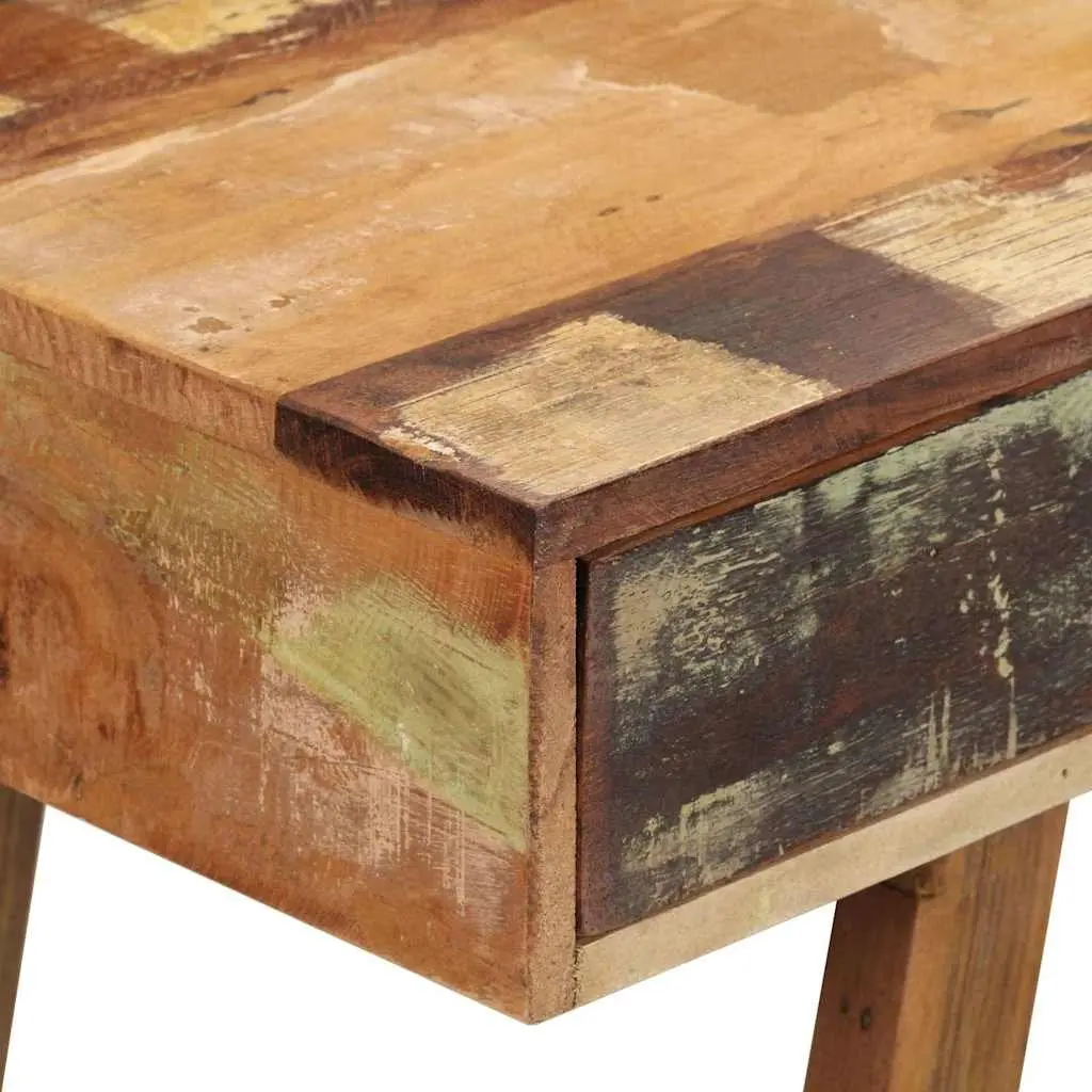 Desk Vintage Style Solid Reclaimed Wood Office Study Computer Table with Drawers