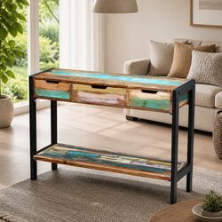Reclaimed Wood Sideboard with 3 Drawers for Storage