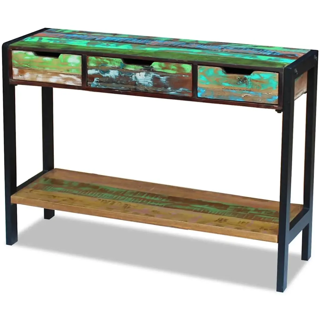 Reclaimed Wood Sideboard with 3 Drawers for Storage