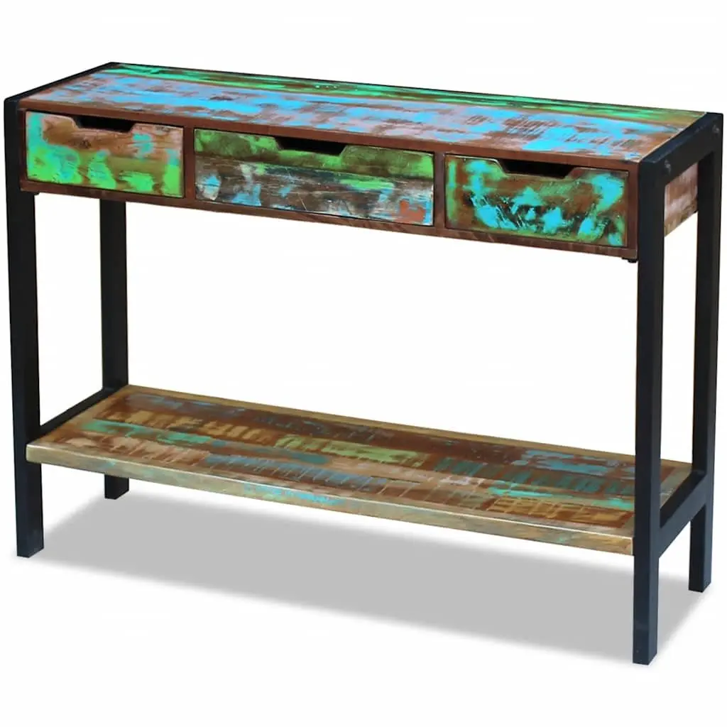 Reclaimed Wood Sideboard with 3 Drawers for Storage