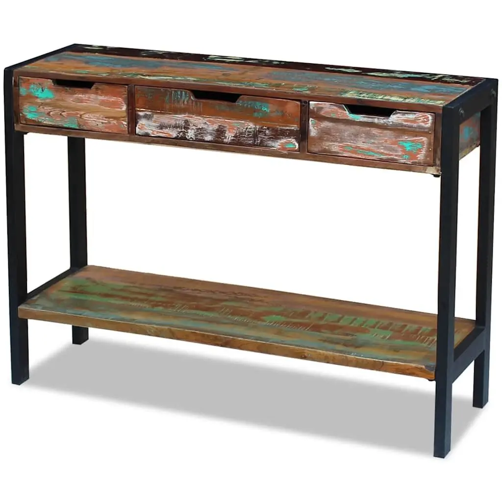 Reclaimed Wood Sideboard with 3 Drawers for Storage