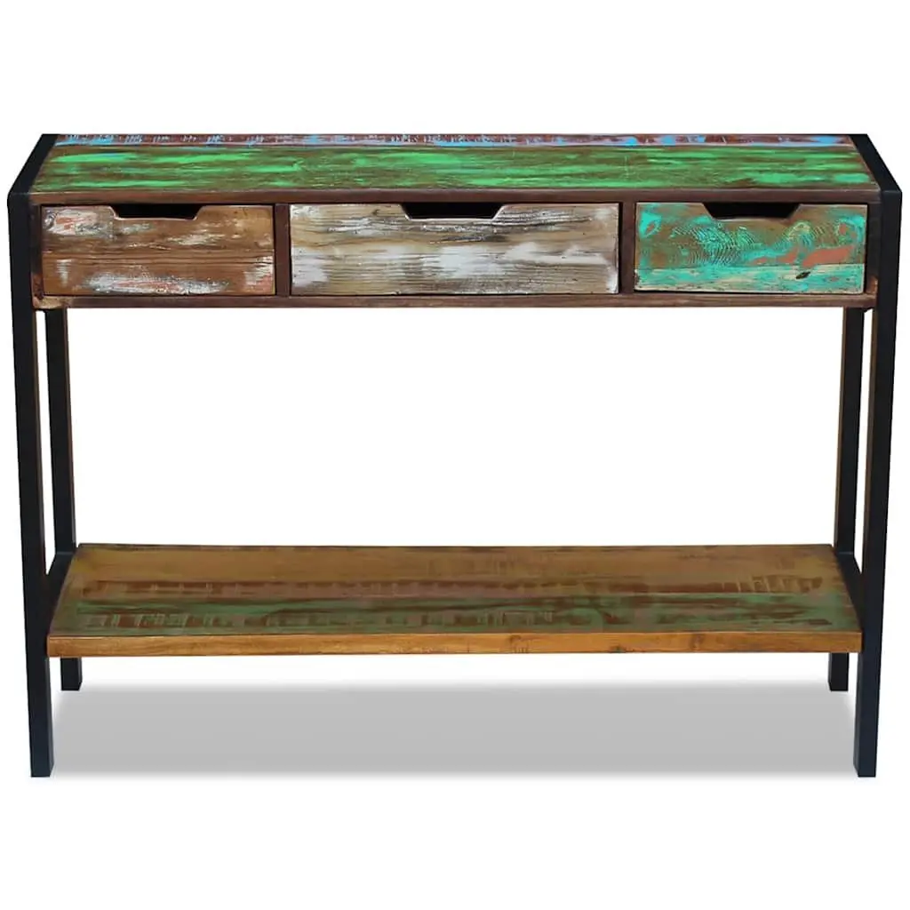 Reclaimed Wood Sideboard with 3 Drawers for Storage