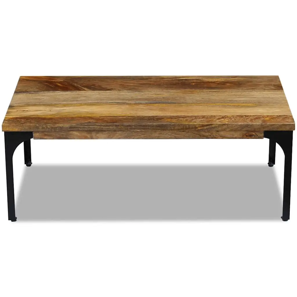Wooden Coffee Table Brown 100x60x35 cm Mango Wood Living Room Accent Side End Couch Table