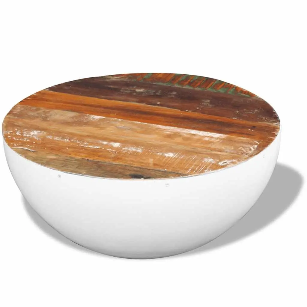 Bowl Shaped Coffee Table in Solid Reclaimed Wood