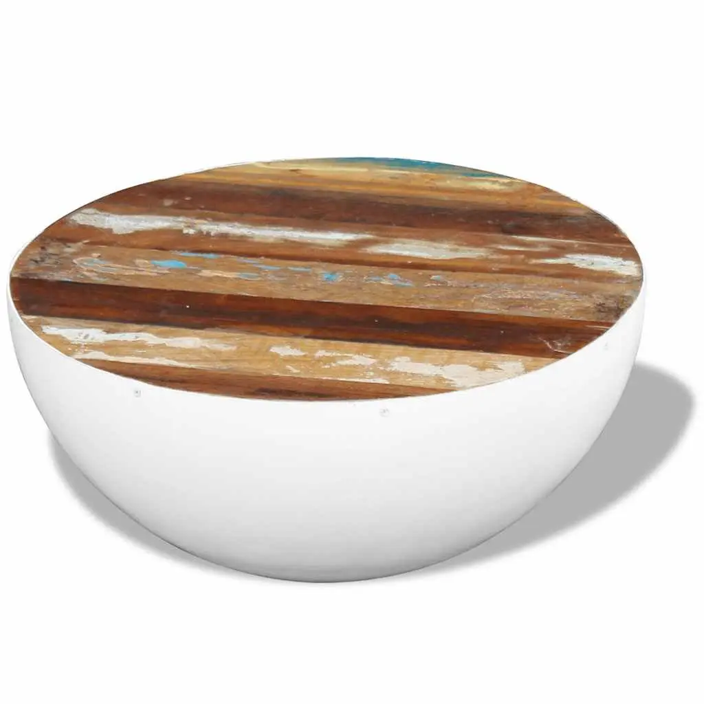 Bowl Shaped Coffee Table in Solid Reclaimed Wood