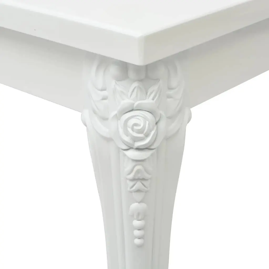 Dining Table High Gloss White 116x66x76 cm MDF Plastic