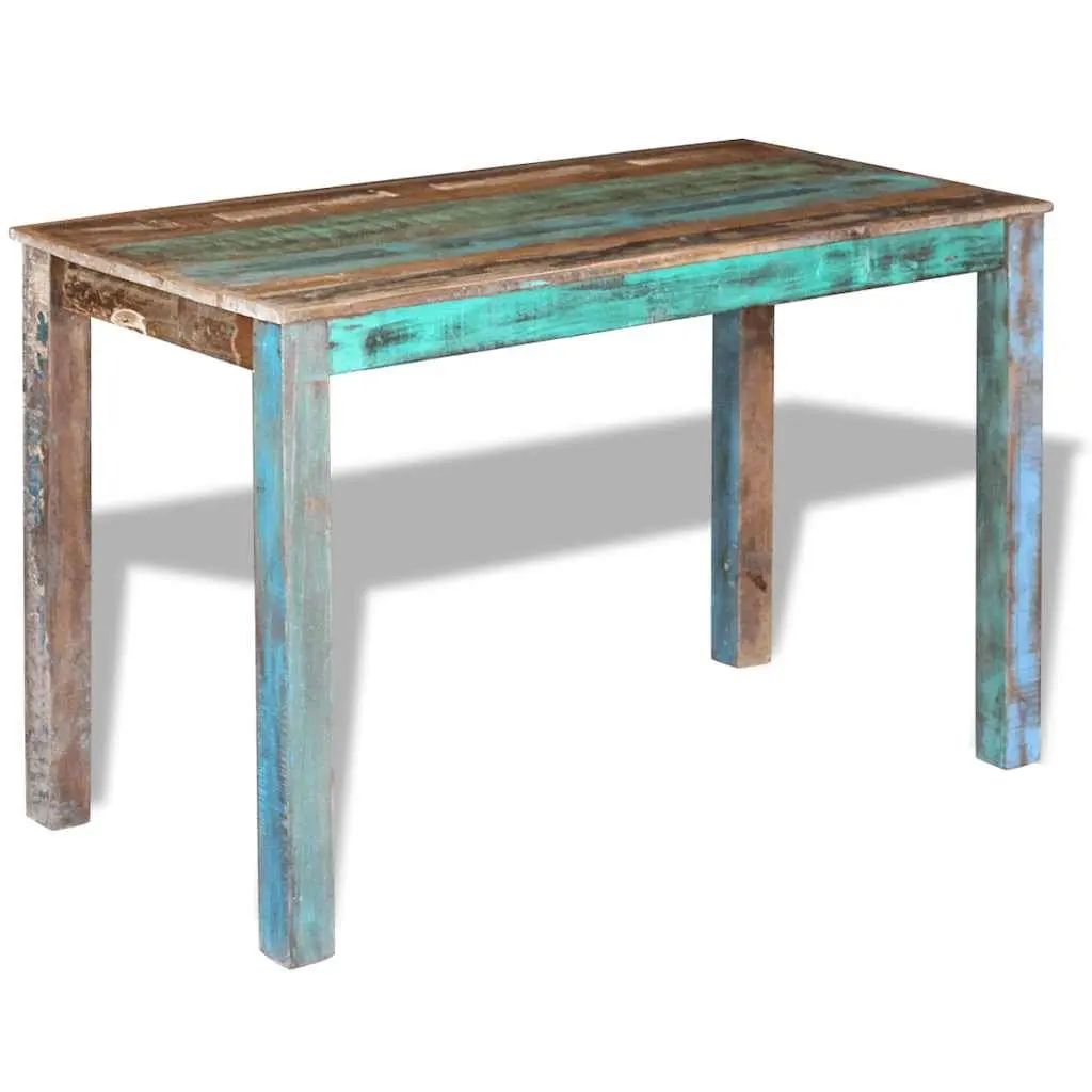 Dining Table Antique Style 115 x 60 x 76 cm Solid Reclaimed Wood
