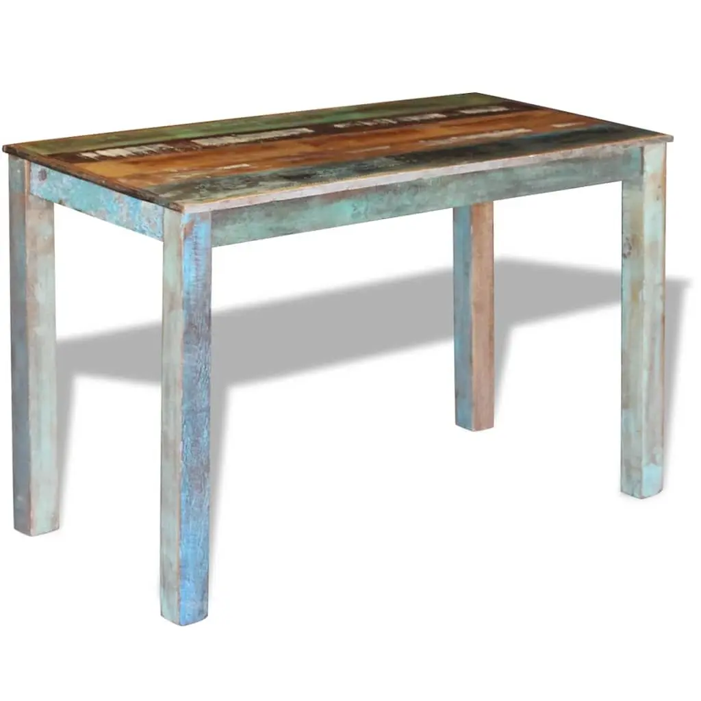 Dining Table Antique Style 115 x 60 x 76 cm Solid Reclaimed Wood