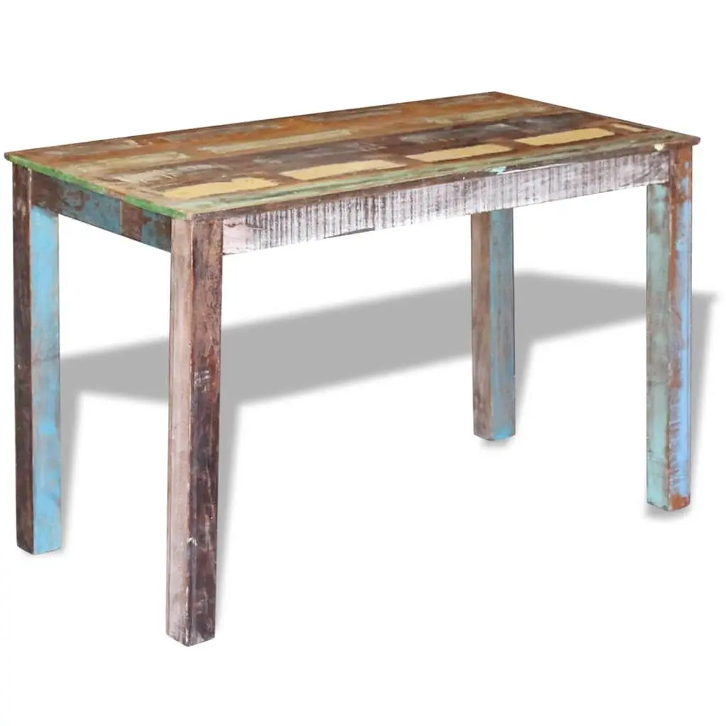 Dining Table Antique Style 115 x 60 x 76 cm Solid Reclaimed Wood