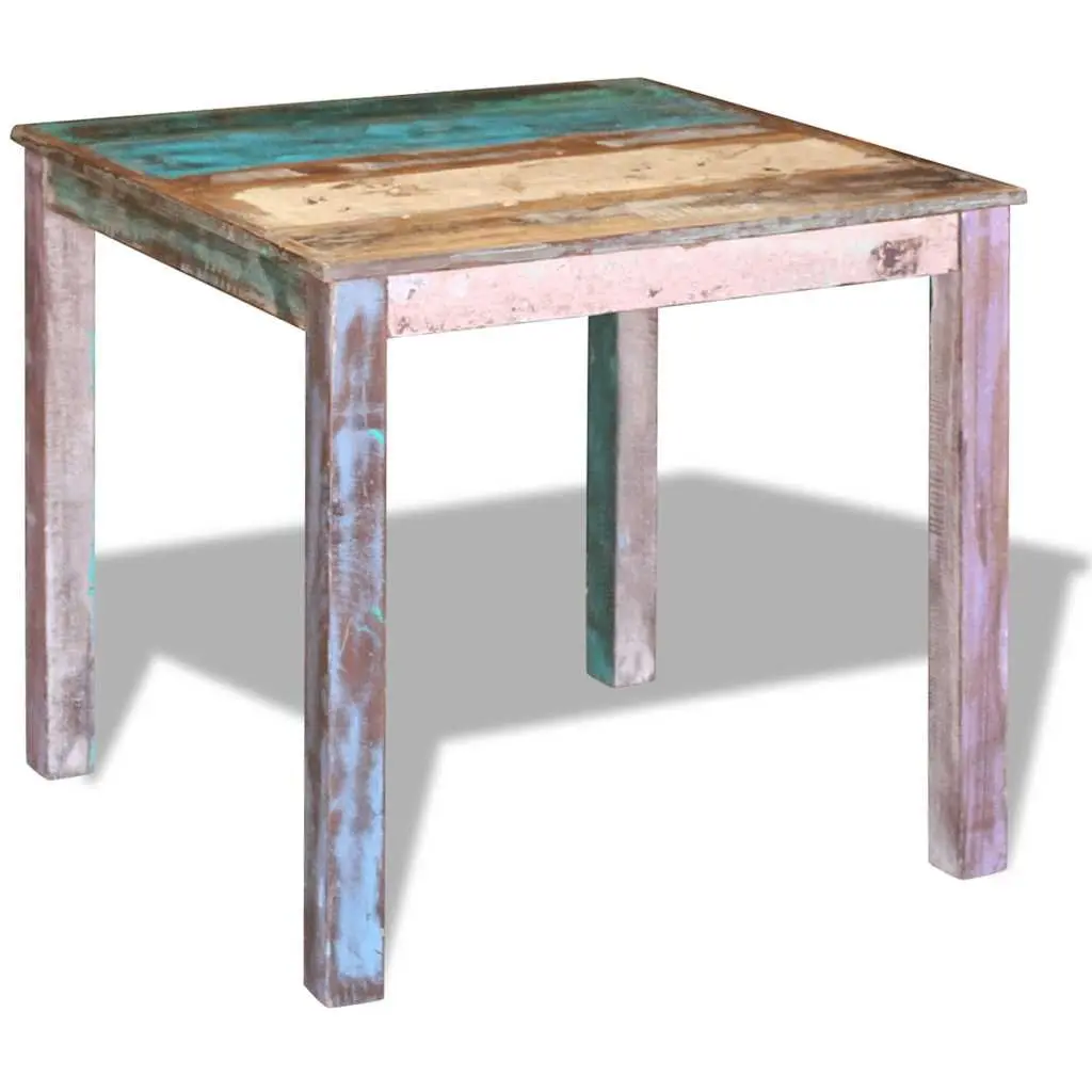 Dining Table Antique Style Compact Solid Reclaimed Wood