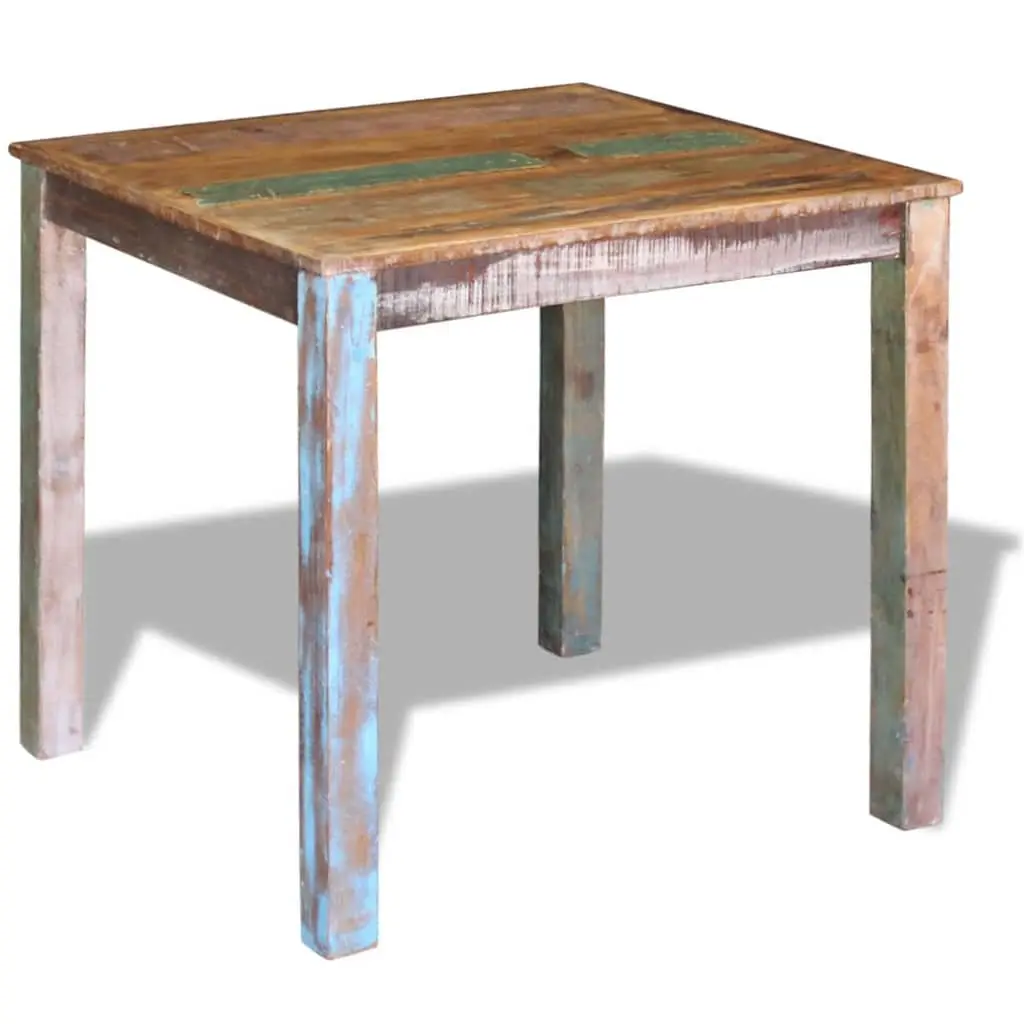 Dining Table Antique Style Compact Solid Reclaimed Wood
