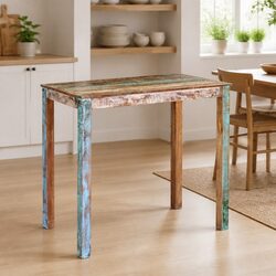 Reclaimed Wood Bar Table for Cozy Dining Spaces