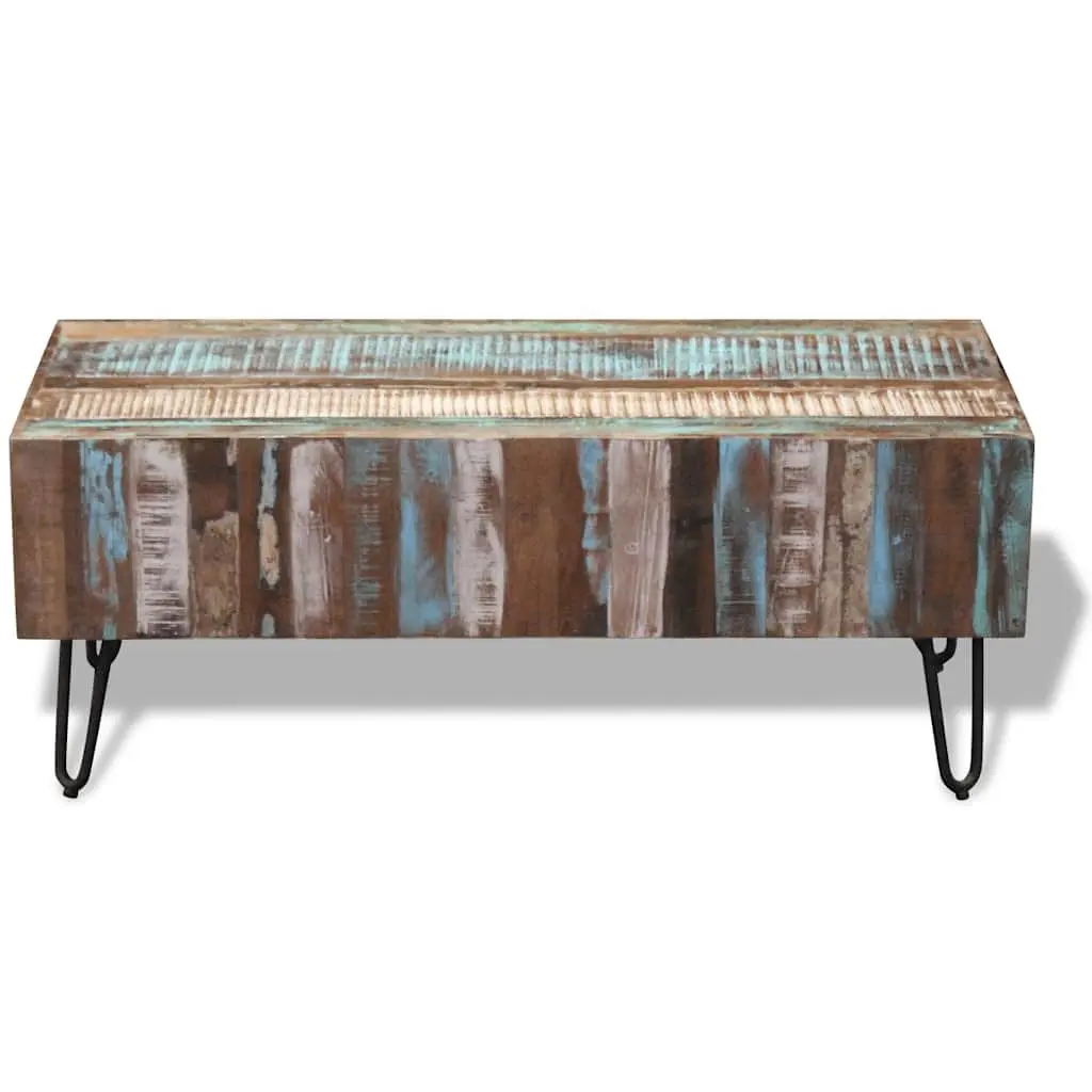 Coffee Table Solid Reclaimed Wood Living Room Accent Furniture Handmade Retro