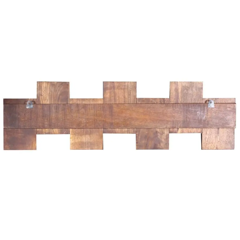 Coat Rack Vintage Style Wall Mount 7 Hooks Solid Reclaimed Wood