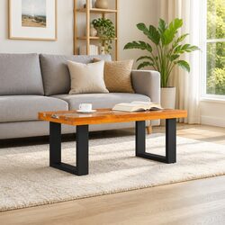 Rectangular Coffee Table in Teak and Mango Wood