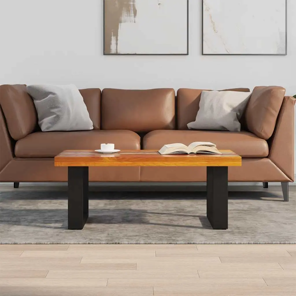 Coffee Table Rectangular Teak Mango Wood Resin 100x50cm