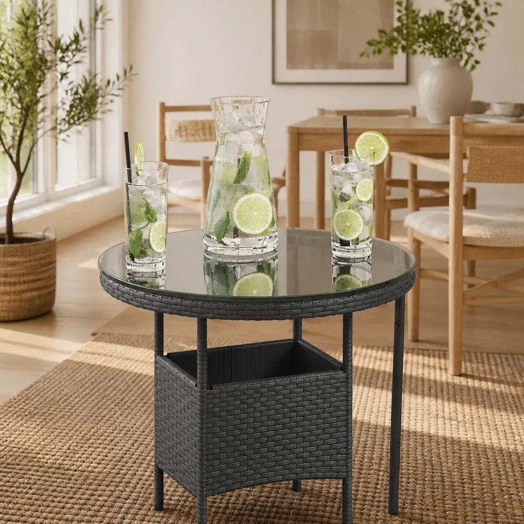 Round Tempered Glass Table Top 400mm Clear Tabletop