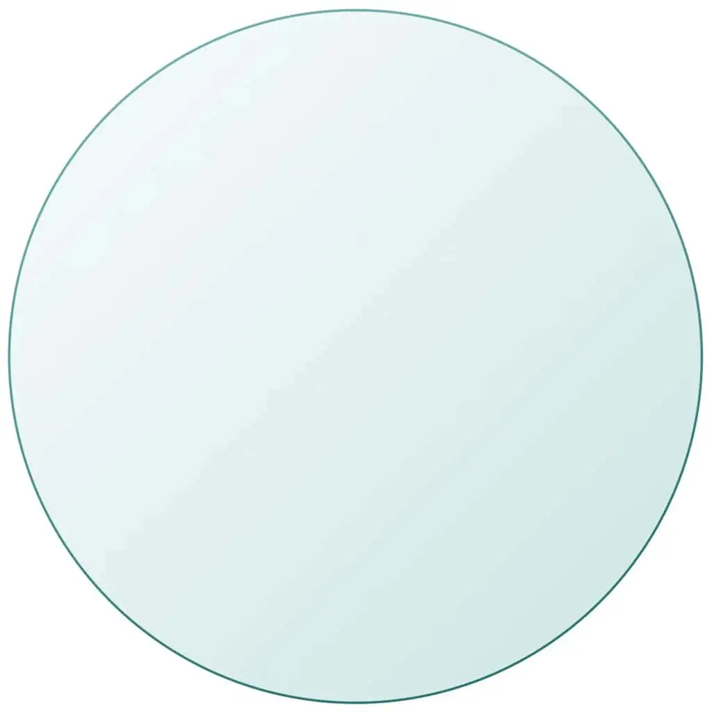 Round Glass Tabletop Transparent 500mm Diameter Tempered Surface