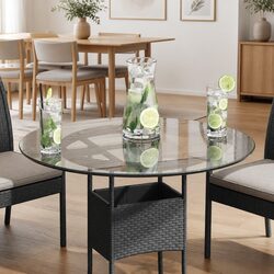 Round 600mm Tempered Glass Table Top for Home Use