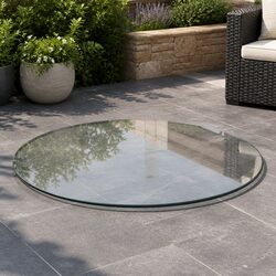 Stylish Round Tempered Glass Table Top 700mm