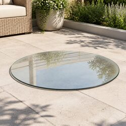 80cm Round Tempered Glass Table Top for Stylish Spaces