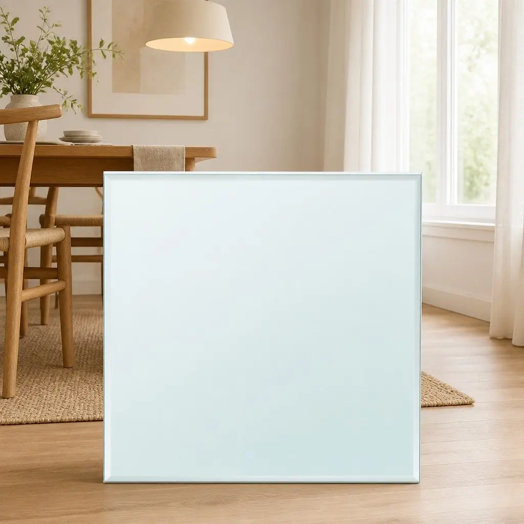 Square Tempered Glass Table Top 700x700mm Transparent for Dining Coffee Garden Furniture
