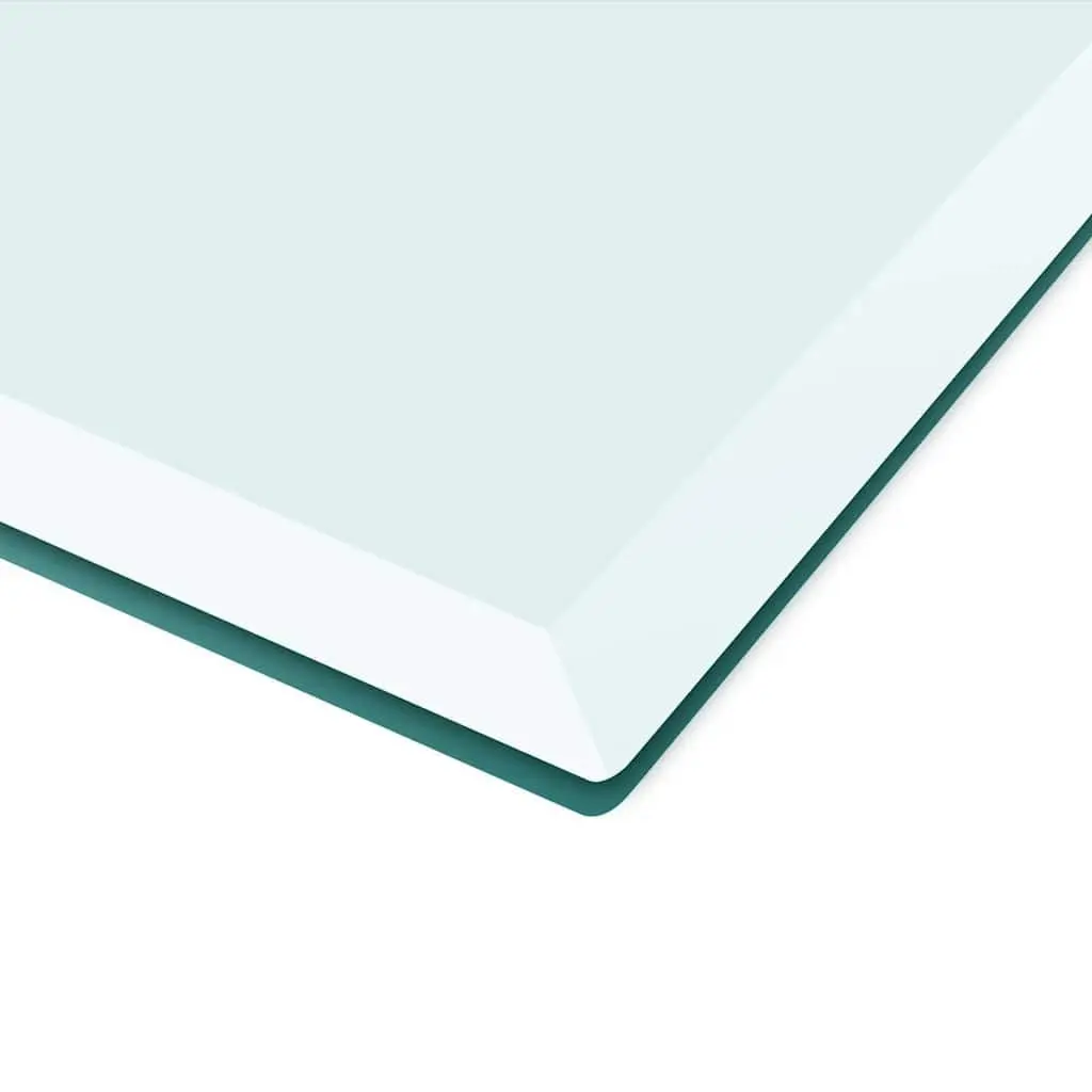 Square Tempered Glass Table Top 700x700mm Transparent for Dining Coffee Garden Furniture