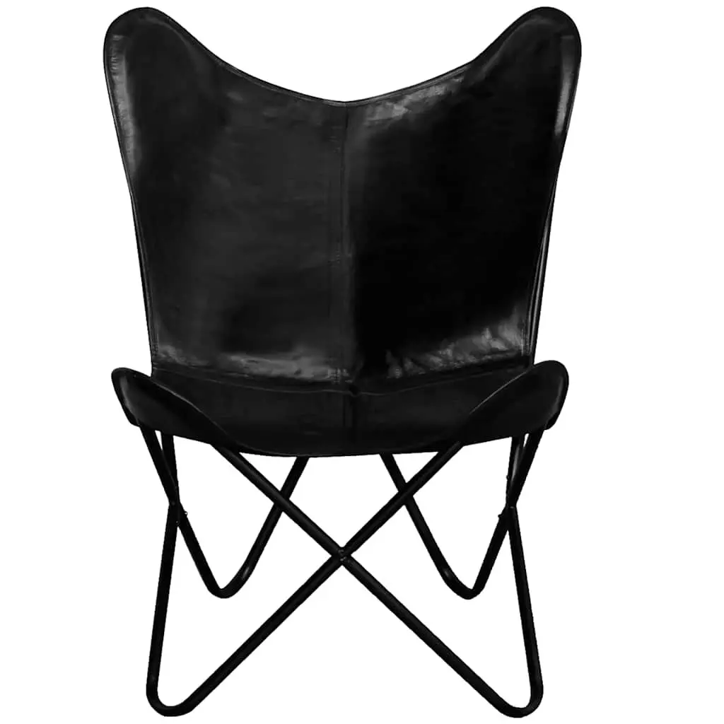 Vintage Butterfly Chair in Black Leather for Relaxation