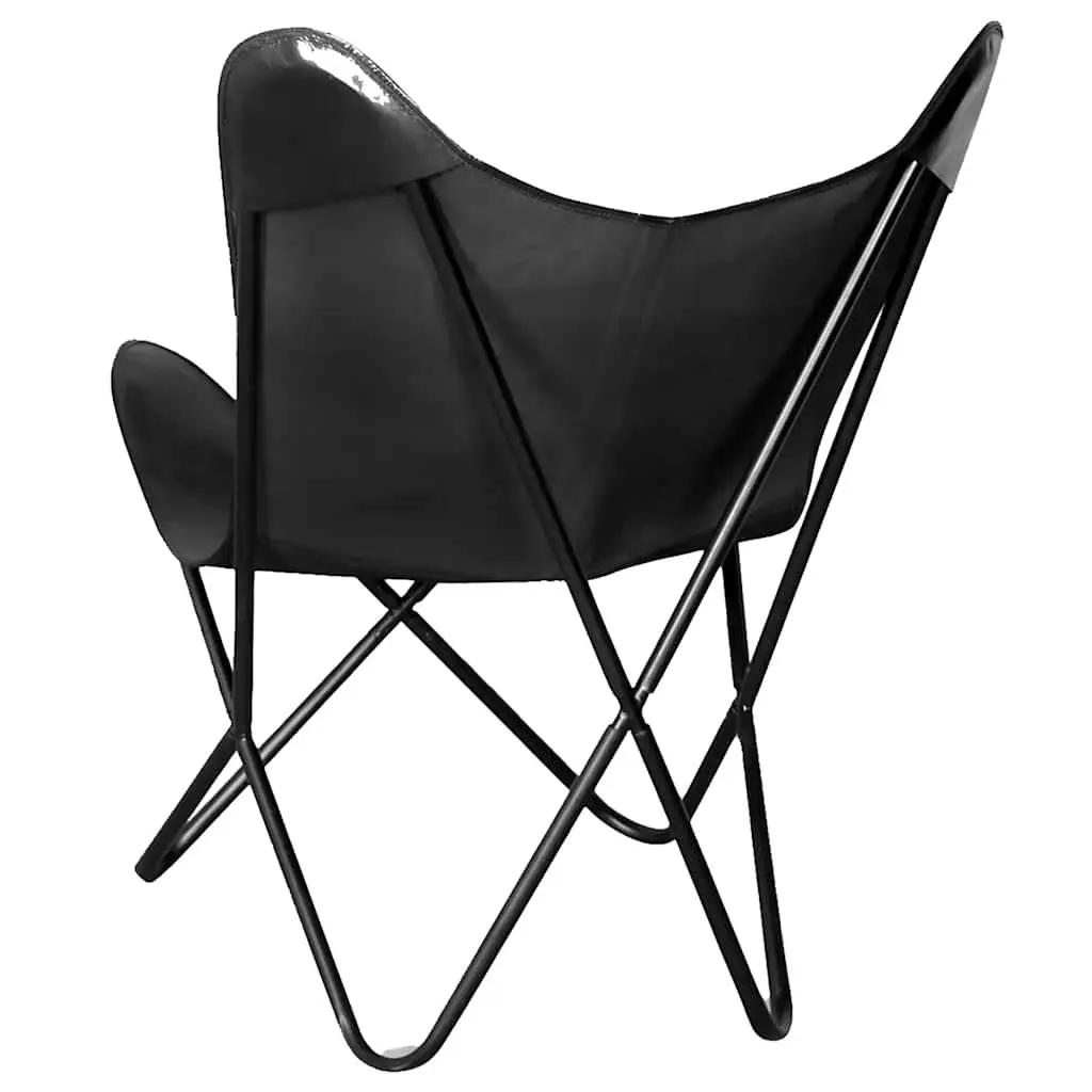 Vintage Butterfly Chair in Black Leather for Relaxation